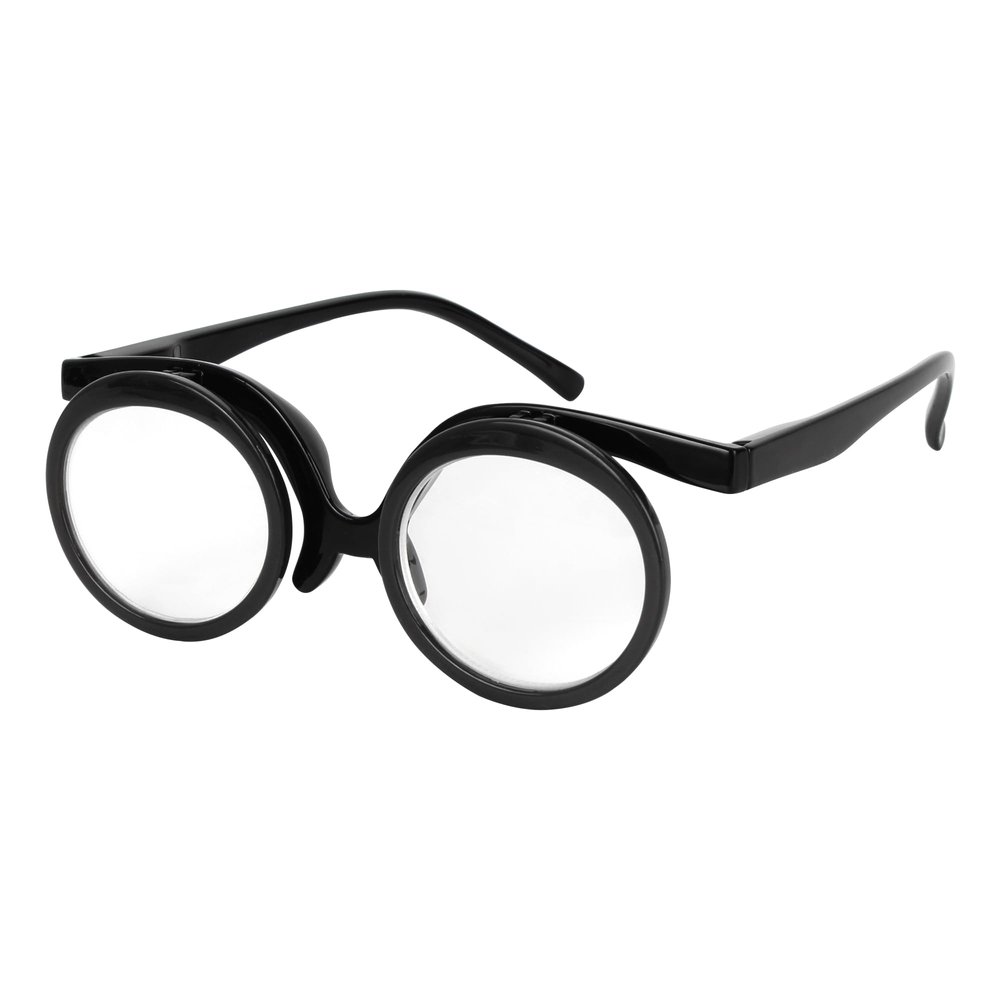 Aisi Women Makeup Reading Glasses Cosmetic Readers Flip Up Two Lens Magnifying Eyeglasses