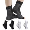 GINGER TECH 4 Pairs Plantar Fasciitis Socks Neuropathy Socks for Pain Relief, Sprained Ankle Anti-Slip Comfortable Compression Socks for Ligament Damage Neuro Socks for Women & Men (S/M, Black+White) view 1