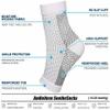 GINGER TECH 4 Pairs Plantar Fasciitis Socks Neuropathy Socks for Pain Relief, Sprained Ankle Anti-Slip Comfortable Compression Socks for Ligament Damage Neuro Socks for Women & Men (S/M, Black+White) view 3
