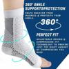 GINGER TECH 4 Pairs Plantar Fasciitis Socks Neuropathy Socks for Pain Relief, Sprained Ankle Anti-Slip Comfortable Compression Socks for Ligament Damage Neuro Socks for Women & Men (S/M, Black+White) view 4