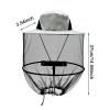 MUNSKT Mosquito Head Net Grey Sun Hat, Foldable Cap with Face Netting Cover, Quick Dry Wide Brim Protection Mask, Breathable Anti Insects Bug Bee for Outdoor Hiking Camping Gardening Fishing view 2