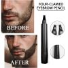 2Pcs Natural Beard Filler Long-Lasting Beard Filling Pen Fashionable Sweatproof Beard Pencil Beard Styling Pen for Define, Sharpen Hair, Beard, Eyebrow view 3