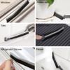 VRBUTY Crevice Cleaning Brush - Hard Bristle Crevice Cleaning Brush Long Handle Narrow Groove Gap Cleaning Tool Tight Space - Window Door Track Cleaner Brush Bathroom Kitchen Tile (3PCS Black) view 2