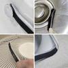 VRBUTY Crevice Cleaning Brush - Hard Bristle Crevice Cleaning Brush Long Handle Narrow Groove Gap Cleaning Tool Tight Space - Window Door Track Cleaner Brush Bathroom Kitchen Tile (3PCS Black) view 3