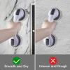 12 Inch Shower Grab Rail with Suction Cup, Happybase 2 Pieces Grab Bars Shower No Drilling Grab Rail Bath Bathroom Walking Aid for Seniors (Black) view 2