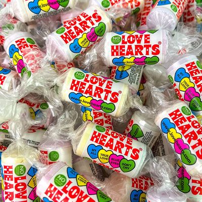 50 Mini Love Heart Sweets Valentines Sweets Wedding Heart Sweet Rolls Sweet Treat Gifting Co.