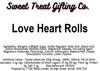 50 Mini Love Heart Sweets Valentines Sweets Wedding Heart Sweet Rolls Sweet Treat Gifting Co. view 3