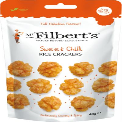 MR FILBERTS Sweet Chilli Rice Crackers 40g - 12 Pack