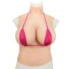 CRODRES Half Body Silicone Breastplate Realistic Breast Forms Realistic Fake Boobs Enhance for Crossdresser Drag Queen Cosplay,Brown,C Cup view 1