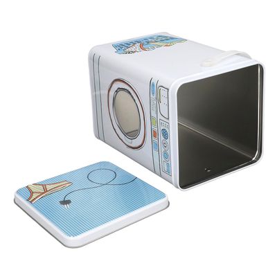 HERCHR Powder Laundry Detergent Container, Washing Machine Shape, Iron, Glossy
