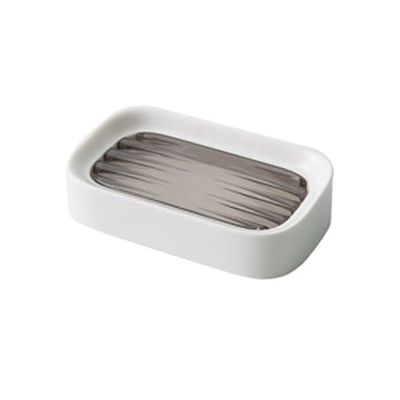 Cabilock Modern Double Layer Soap Dish Drainage Wall Mount Soap Holder for Bathroom Sturdy No Tool Needed Coffee