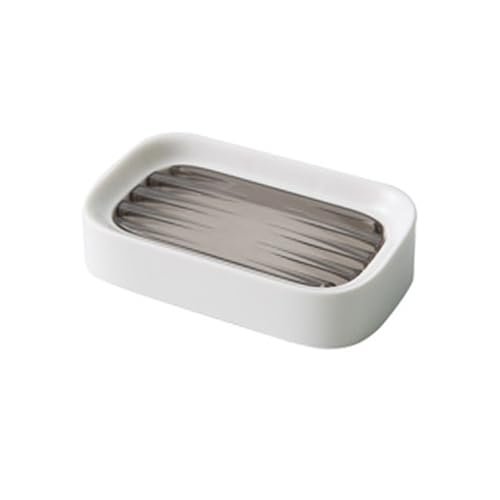 Cabilock Modern Double Layer Soap Dish Drainage Wall Mount Soap Holder for Bathroom Sturdy No Tool Needed Coffee