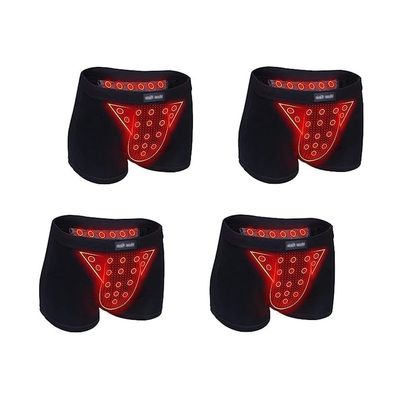 Men Physiological Enlargement Panty Tourmaline Energy Field Therapy Underwear Comfort Health Care Boxer Briefs (Color : 4pcs, Size : XL)
