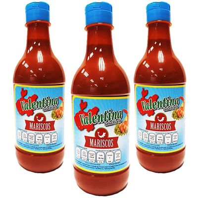 Valentina Mariscos 370ml (Pack 3) / Mexican Salsa Picante Medium Hot Sauce for Seafood
