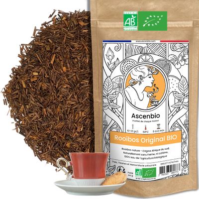 Ascenbio - Rooibos - Original Organic Loose 180g - Prepared and packaged in France - Biodegradable Packaging
