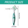 3Pcs False Teeth Brush Double Head Denture Cleaning Brush Set Dual Angled Hard Denture Cleaning Brush Useful Retainer Brush for Cleaning Retainers view 2