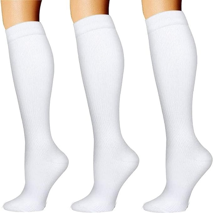 3 Pairs of Compression Socks Compression Socks Thrombosis Socks for Women Men for Sports, Flight, Running, Travelling, Nurse, Cycling Pregnancy Medical