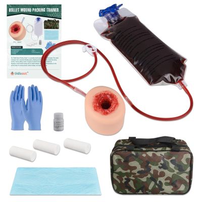 Skillssist Wound Packing Task Training Kit to Bleed Control Tourniquet for Medical Education, First Aid Emergency Pracitce, Military Trauma Trainer