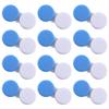 JIXIWANG 12 Pcs Contact Lens Cases Blue and White Contact Lens Holder Screw Top Safe Material Eye Contact Lens Container Box for Travel or at Home Protecting Eyes view 1