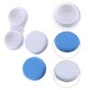 JIXIWANG 12 Pcs Contact Lens Cases Blue and White Contact Lens Holder Screw Top Safe Material Eye Contact Lens Container Box for Travel or at Home Protecting Eyes view 3