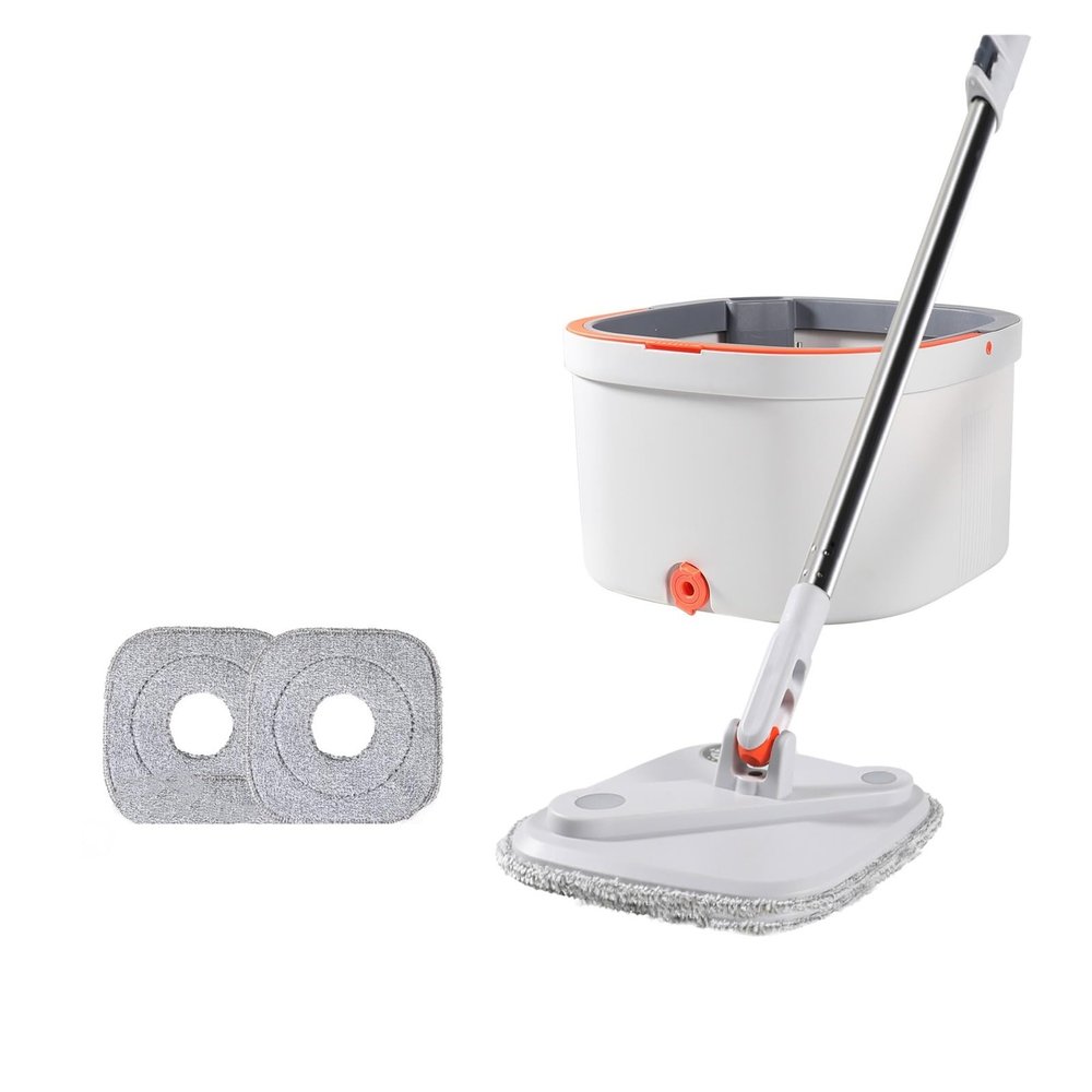 ERICAT Mop Water Separation 360 cleaning With Bucket Microfiber Lazy No Hand-Washing Floor Floating Mop Household Cleaning Tools (Color : With 3 mop cloths)