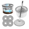 ERICAT Mop Water Separation 360 cleaning With Bucket Microfiber Lazy No Hand-Washing Floor Floating Mop Household Cleaning Tools (Color : With 3 mop cloths) view 2