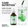 Liquid Chlorophyll Drops for Water - High Strength of 12,000mg per 2X 60ml Bottle at 4X Concentration - 4 Month Supply of Chlorophyll Liquid Drink - Made in UK by Core Nutrition (2X Pack) view 4