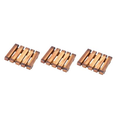 3pcs Soap Case Soap Drainer Soap Tray Wood Soap Dish Soap Holder Pine Wood Soap Mop Soap Box Wooden Soap Dispenser Bamboo