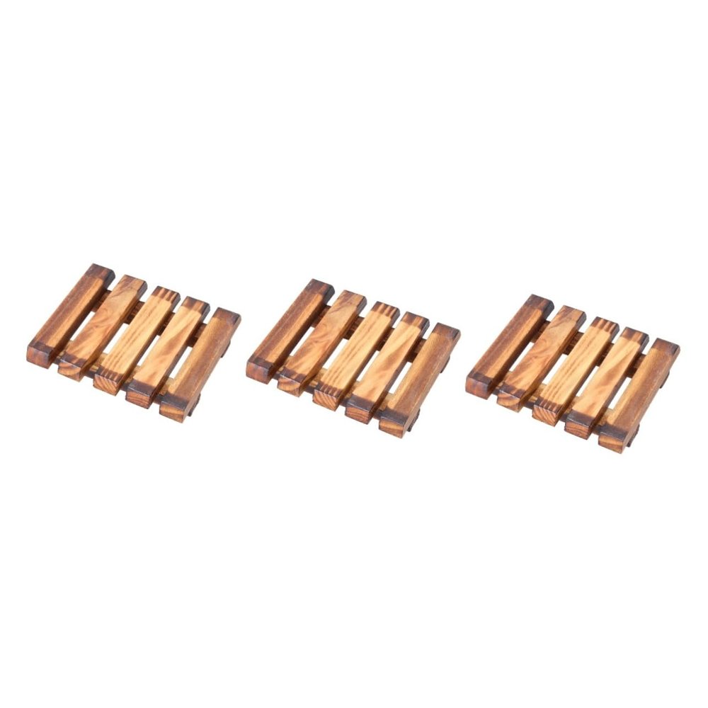 3pcs Soap Case Soap Drainer Soap Tray Wood Soap Dish Soap Holder Pine Wood Soap Mop Soap Box Wooden Soap Dispenser Bamboo