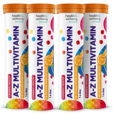 A-Z Multivitamin Orange Flavour Effervescent Tablets - High Strength Tablets for a Healthy Immune System