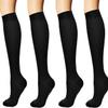 4 Pairs of Black Compression Socks/Compression Socks/Compression Socks/Stockings Compression/Running Socks/Thrombosis Socks/for Women Men, Sport, Flight, Travelling, Tennis & Everyday Life view 1