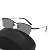 WInara Progressive Multifocus computer glasses, Men's Half Frame reading glasses, Photochromic Presbyopia Sunglasses Anti UV (Color : Black, Size : +1.50) view 1