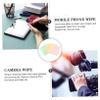 LALAFINA 10pcs Cleaning Cloths for Glasses Phone Jewelry Simulated Leather Material Convenient for Daily Use and Travel Random Color view 2