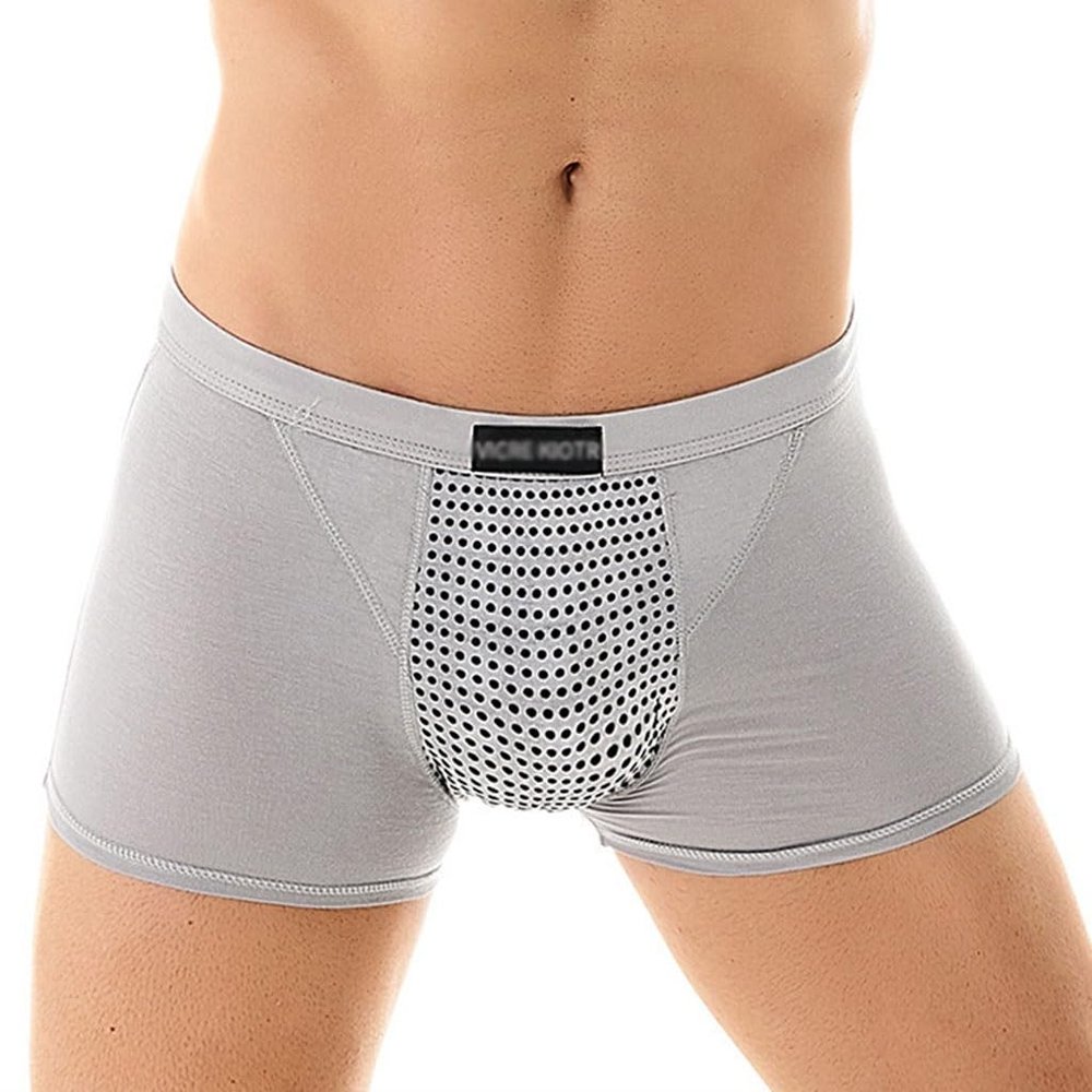 MECKOZ Men Improving Male Power Enlargement Underwear Magnetic Energy Therapy Tourmaline Panties Health Care Boxer Briefs 3pcs(4XL)