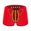 MECKOZ Men's Magnetic Therapy Health Care Underwear Tourmaline Protect Prostate Boxer Briefs Promotes Secondary Growth 3 Pack(Red,4XL) view 1