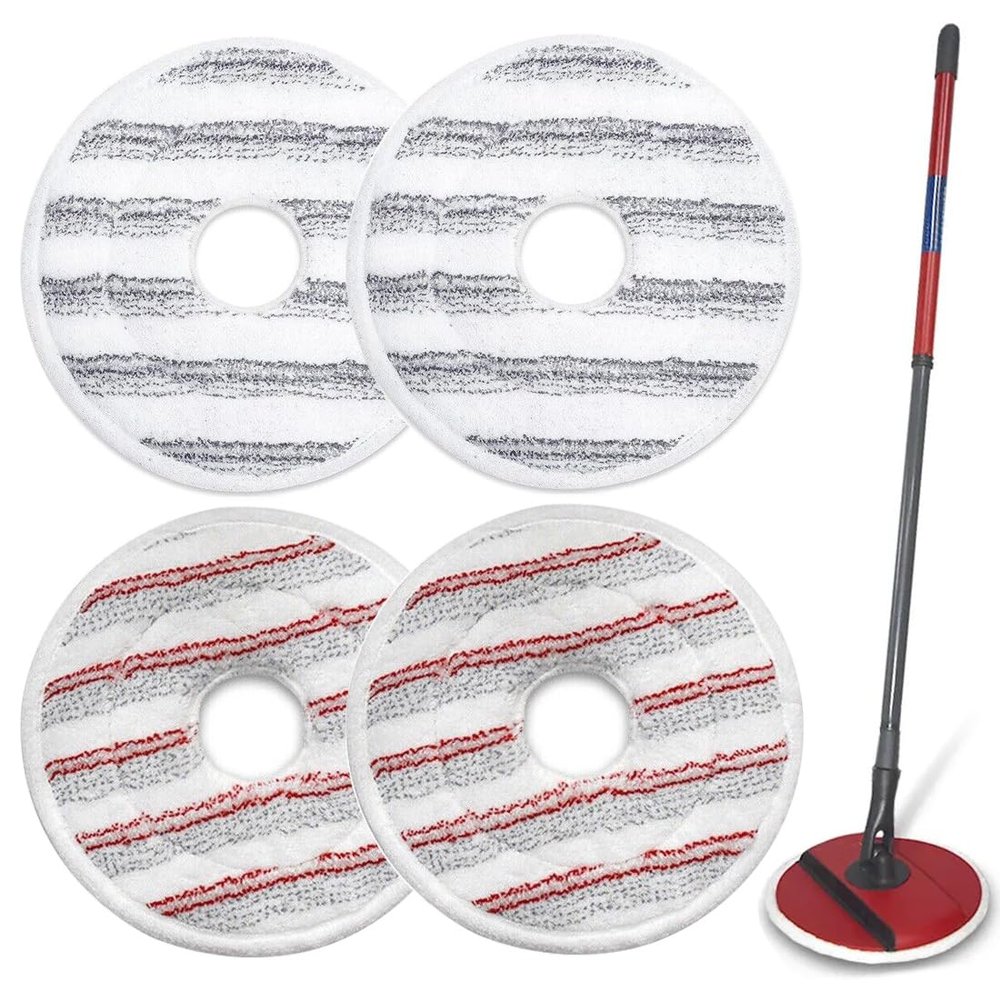 MDYNI 4 Pieces Mop Head for Vileda Spin and Clean Mop Spin Mop Head Replacement Microfiber Mop Pads Mop Refill for Cleaning Floors