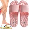 Far Infrared Ionictitan Heightening Shape Massage Slippers, Acupressure Foot Massage Slippers, Reflexology Foot Massager Tools, Reflexology Acupressure Sandals for Men Women (Color : Pink, Size : 40 view 1