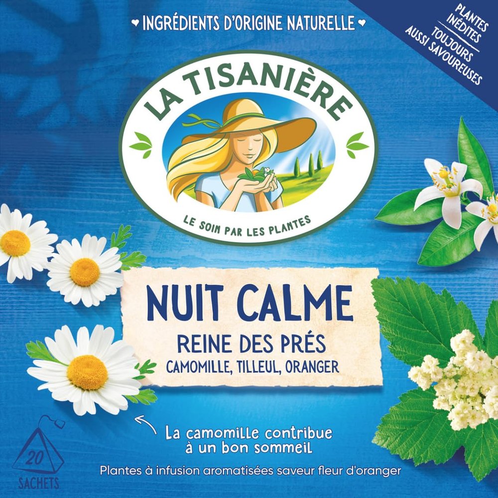 La Tisaniere Nuit Calme Tea - 20 Counts (French Tisane(Tranquil Night))