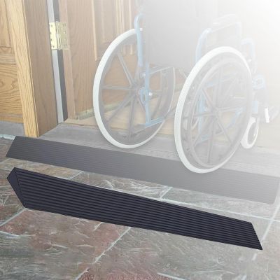 0.4"- 1.4" Rise Driveway Curb Ramp,Rubber Threshold Ramps Doorways, Indoor Ramp For Wheelchair Scooter Ramp Curb Ramp for Entry,Easy Portable Door Step Accessible Channel (Size : 3.5x10cm/1.38x3.94in