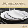 2 Ply Premium Dinner Napkin 1/8 Fold (Package of 100ct) 15" x 17" view 3