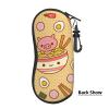 OPSREY Delicious Sweet Ramen printed Glasses Case Portable Zip Storage Case Neutral Sunglasses Soft Case view 3
