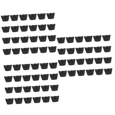 HEMOTON 72 Pcs Hollow Paper Cup Cake Wrap Baking Cups Cupcake Liners Cake Ornament Cupcake Baking Mini Cupcake Liner Mini Paper Cups Mini Muffin Hollow-Out Wrapper Halloween Party Supplies