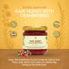 Earthbreath Raw Honey with Cranberries 250g -100% Raw & Natural - Fresh Cranberries- No Artificial Additives view 3