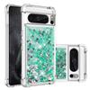 Compatible with Google Pixel 8 Pro Case, Liquid Flowing Case Anti Fall Proof Soft TPU Bumper Cover for Google Pixel 8 Pro, Green Love view 1