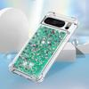 Compatible with Google Pixel 8 Pro Case, Liquid Flowing Case Anti Fall Proof Soft TPU Bumper Cover for Google Pixel 8 Pro, Green Love view 3