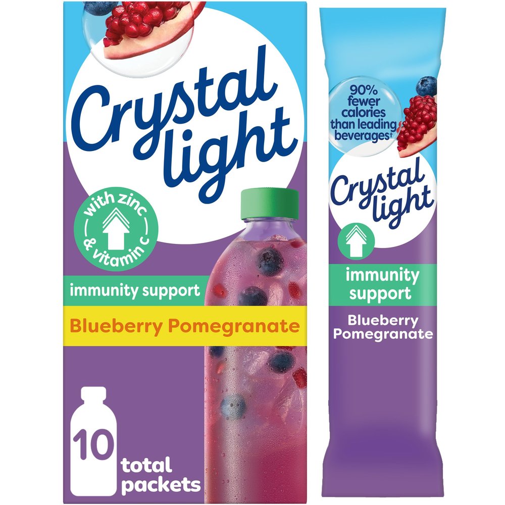 Crystal Light Immunity Drink Mix, 10 ct, Blueberry Pomegranate, .07 oz Pkts