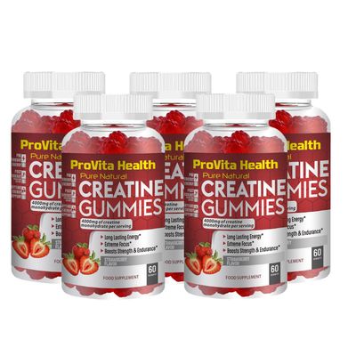 Creatine Monohydrate Gummies 4000mg for Men & Women - 60 Chewable Creatine Gummies Strawberry Flavoured Creatine | Pre Workout Gym Supplement| Keto | Vegan | (1 Months Supply) (4)