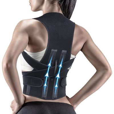 GHAKKE Professional Back Posture Corrector Straight Back Support Belt For Men Women Invisible Shoulder Lumbar Spine Orthopedic Brace Posture Trainer For Back Pain Relief (Color : Black, Size : M)