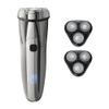 Electric Razor for Men's, Electric Shaver Shaving Machine 3D Floating Triple Blade Razor Men IPX7 Waterproof Rechargeable Washable Beard Trimmer (Color : Steel 3s 2 head) view 1