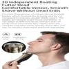 Electric Razor for Men's, Electric Shaver Shaving Machine 3D Floating Triple Blade Razor Men IPX7 Waterproof Rechargeable Washable Beard Trimmer (Color : Steel 3s 2 head) view 3